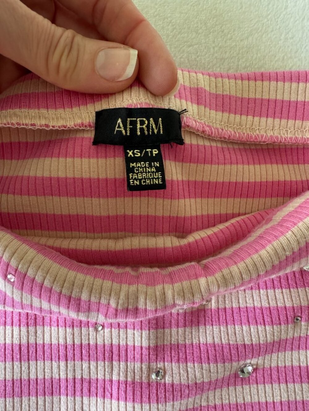 AFRM: Asymmetrical Top & Matching Bottom w/ Rhinestone Accents - Special Edition - Picture 6 of 9